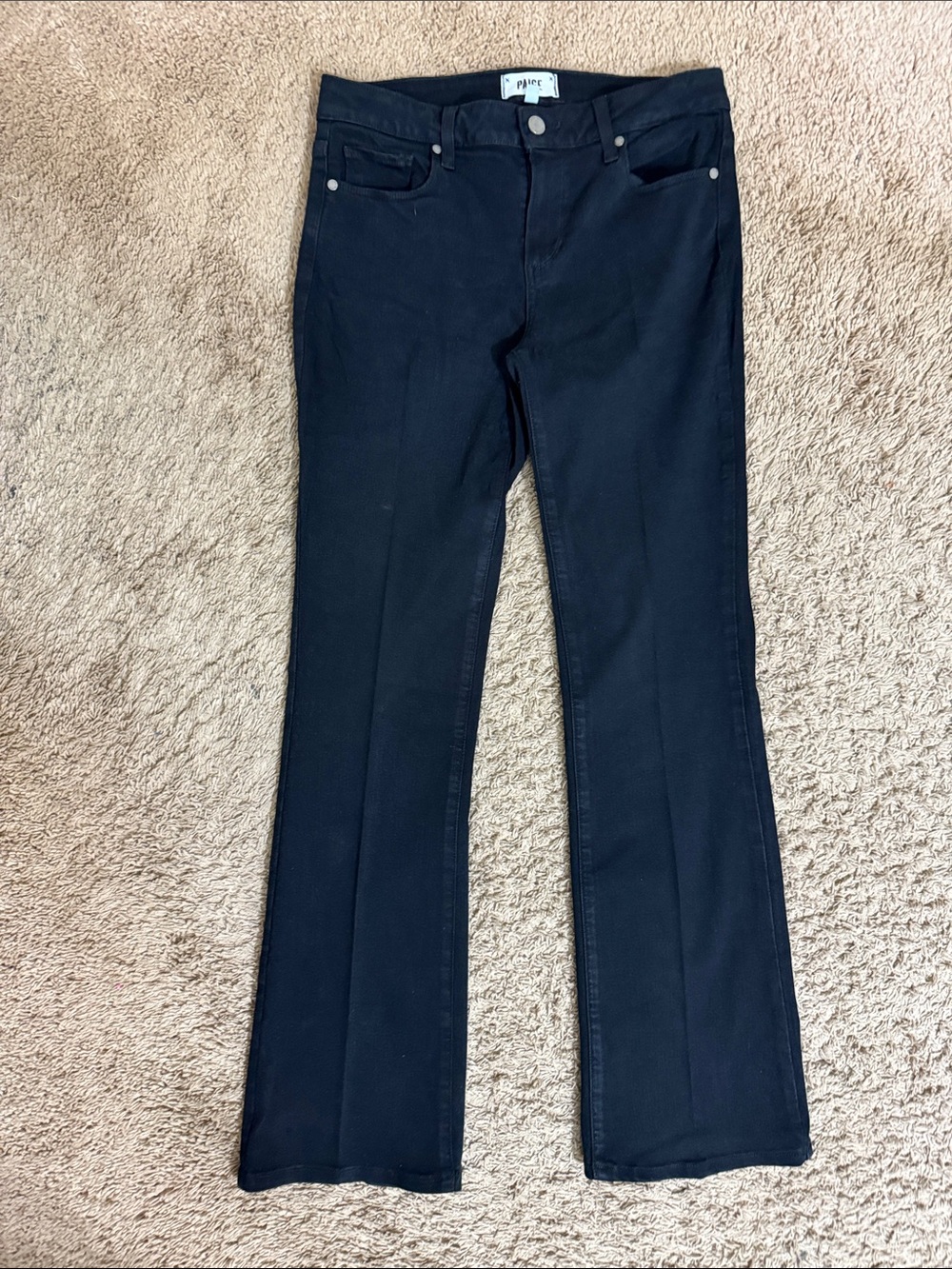 PAIGE Skyline Bootcut Jeans Women Black size 29 Western Rodeo Casual Minimalist